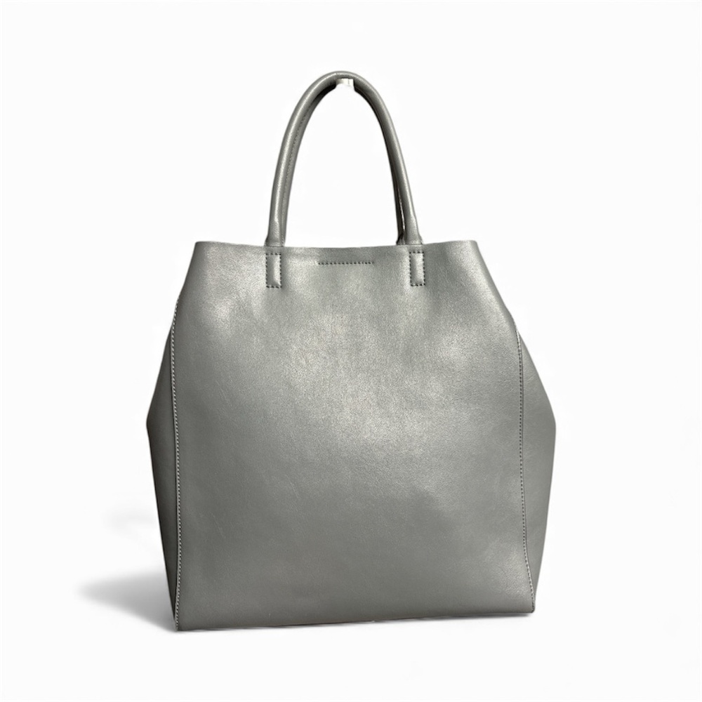 Banana Republic Sleek Gray Tote 100% leather